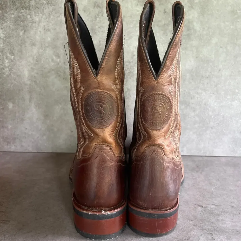 Laredo Mens Dawson Leather cowboy Boots round toe brown western extra wide width